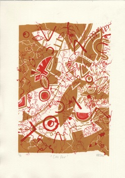 Ruth Jen Evans
'Cnu Aur'
Screenprint
445mm x 315mm Ruth Jen Evans
'Cnu Aur'
Screenprint
445mm x 315mm